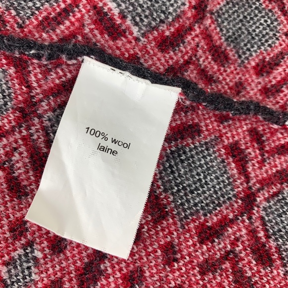 Neve Merano Wool Ski Sweater M Front Zipper Red White Blue Excellent Condition - Picture 10 of 16